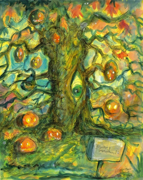 Greentown Halloween Tree by John Randall York